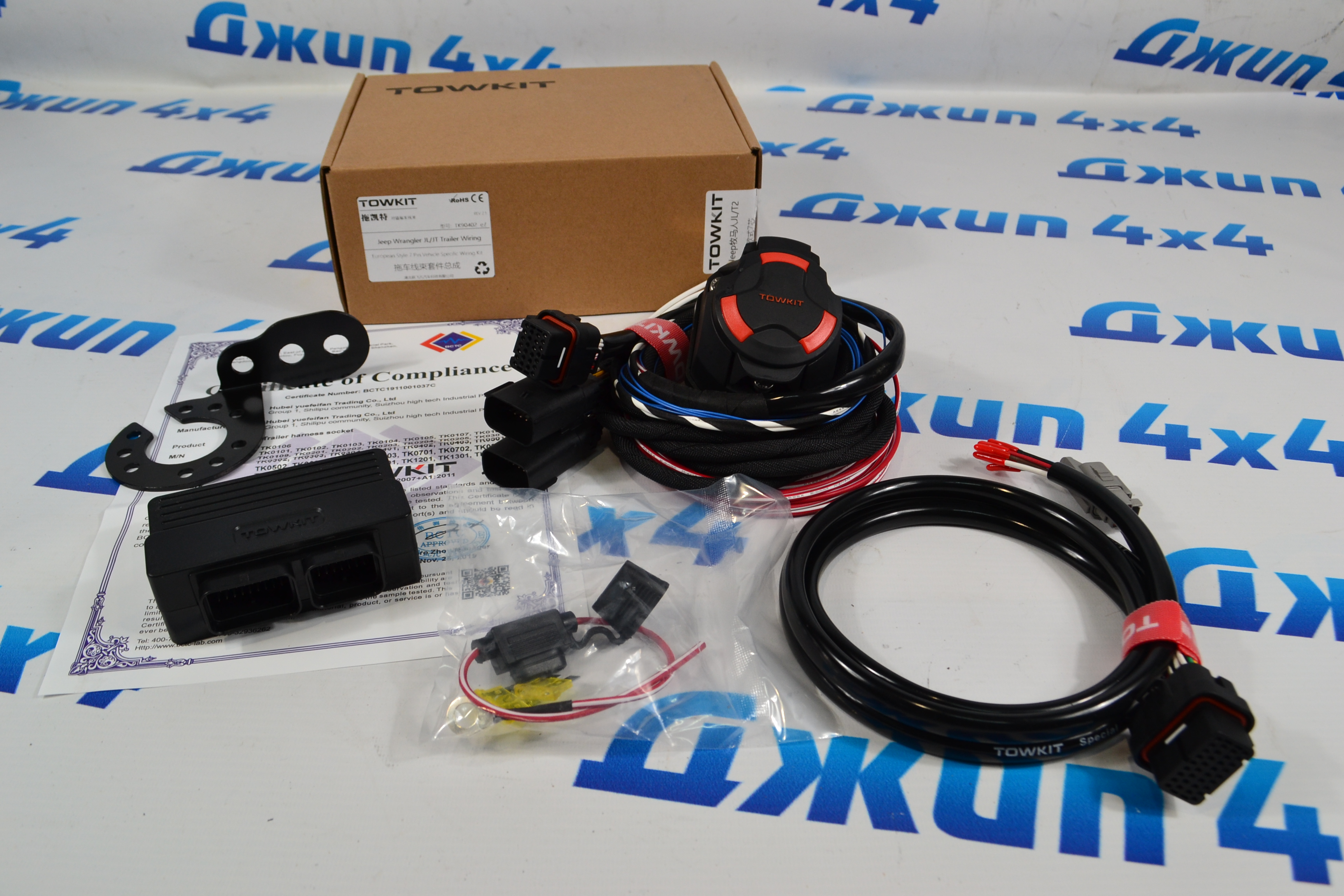 Проводка фаркопа для Jeep Wrangler JL Jeep Gladiator JT 2018-2025 с блоком TK90402