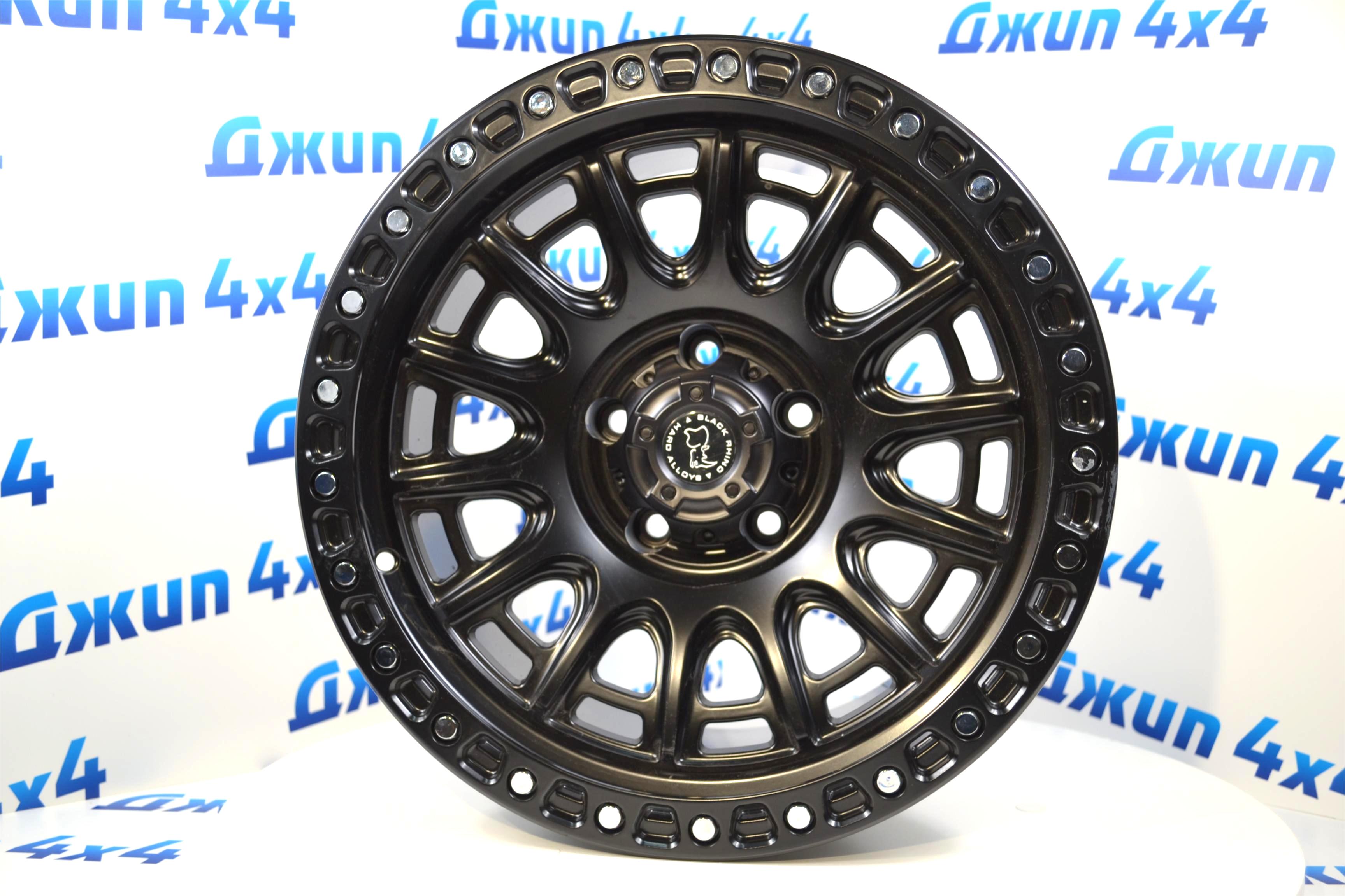 Диск колёсный 9J R17 ET-10 5*127 DIA71.5 /Matt Black+Chrome Rivets Jeep F8826