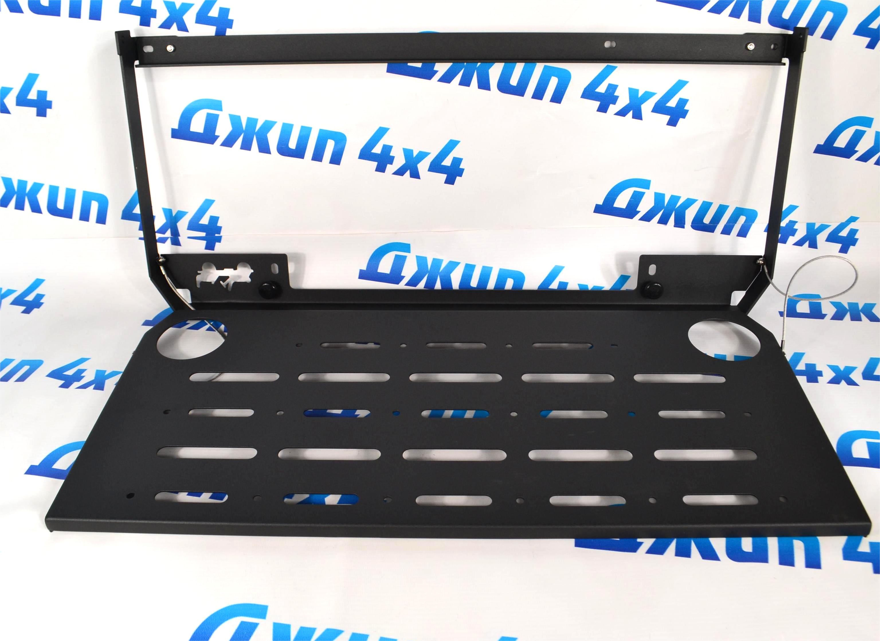 Столик откидной на дверь багажника Jeep Wrangler JL 2018- (алюминиевый) 82215416AB