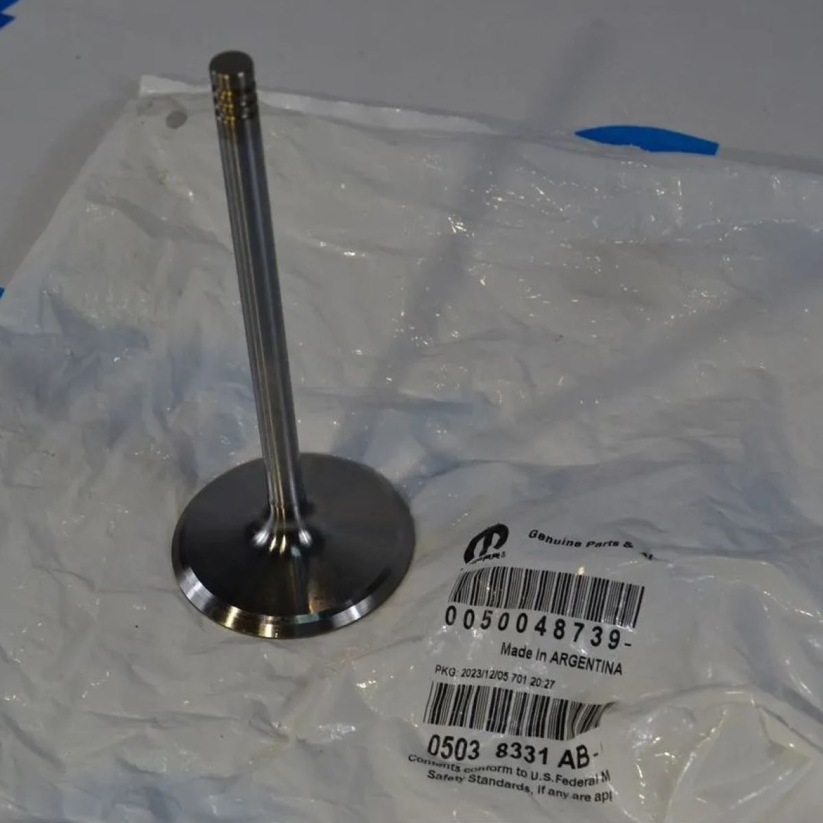 Клапан впускной Jeep/Dodge/Chrysler/Ram V6.2 Hemi/V6.4 Hemi 05038331AB