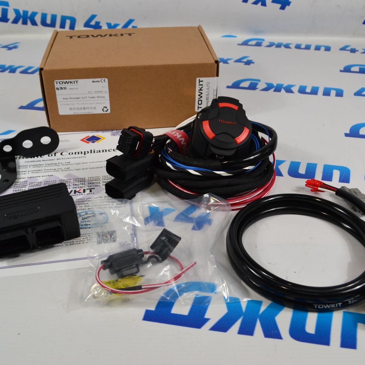Проводка фаркопа для Jeep Wrangler JL Jeep Gladiator JT 2018-2025 с блоком TK90402