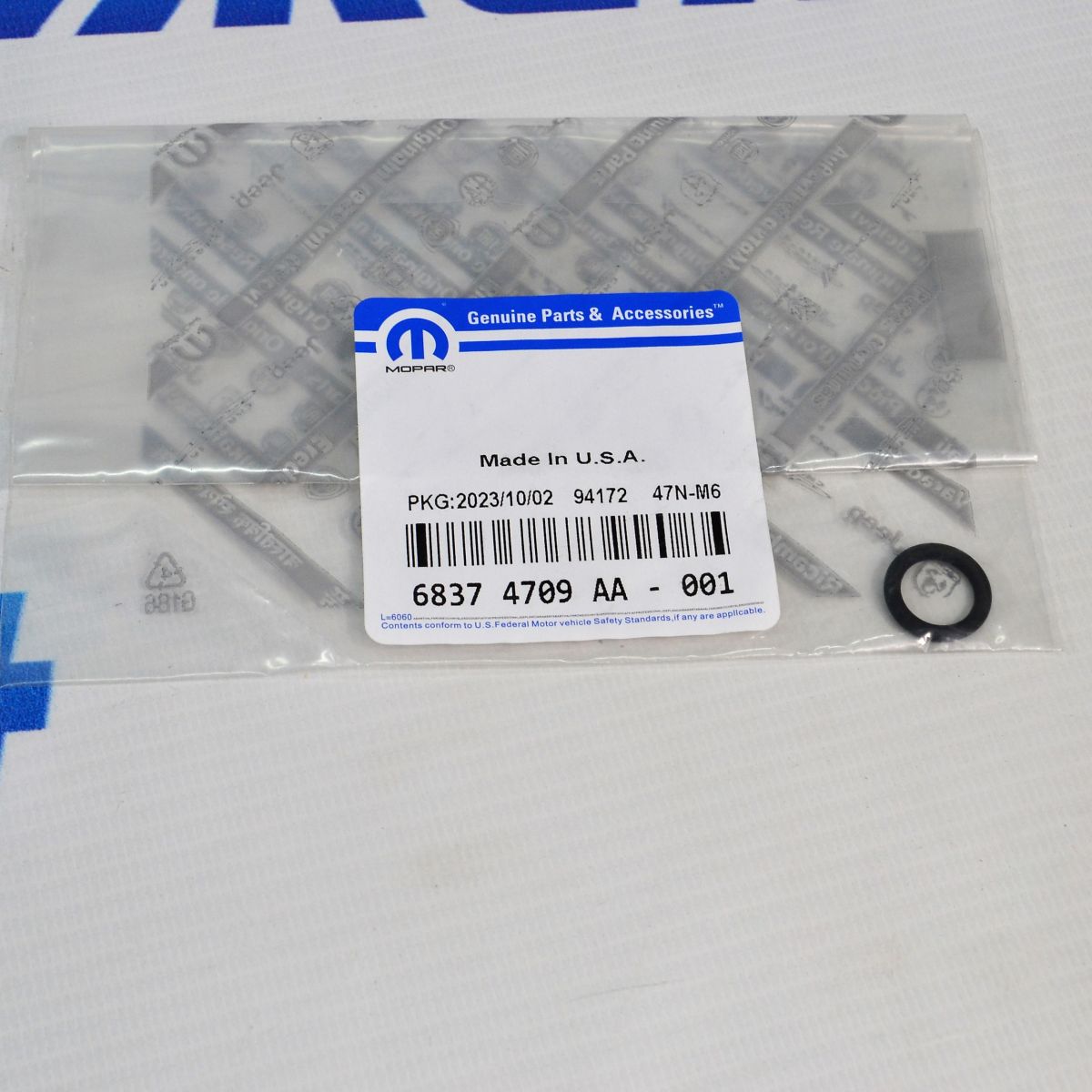Кольцо уплотнительное трубки подачи масла в турбокомпрессор Jeep Wrangler JL V2.0T 68374709AA