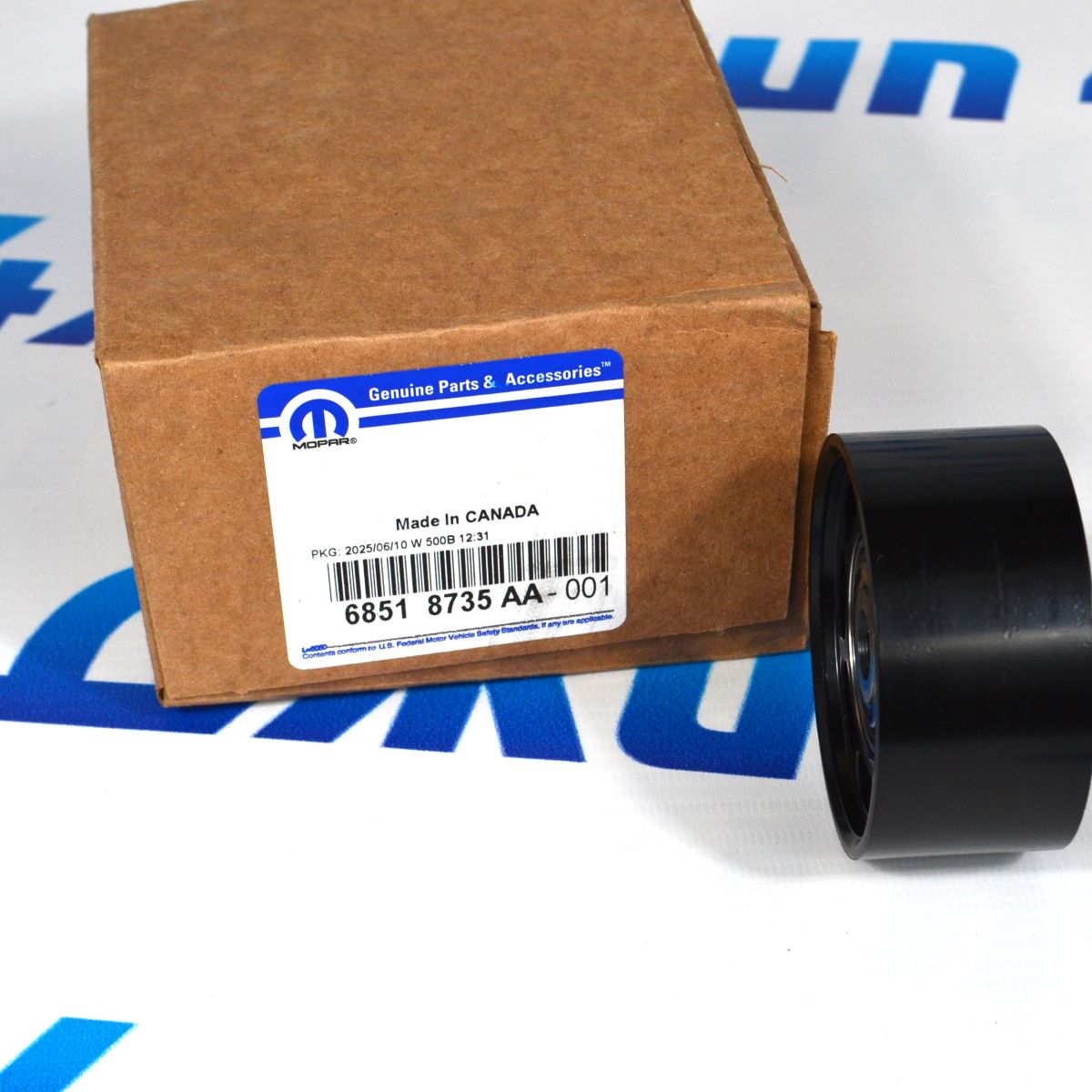 Ролик натяжителя ремня навесного оборудования Dodge Ram 1500 5.7 Hemi E-Torque (стальной/гладкий) 68518735AA