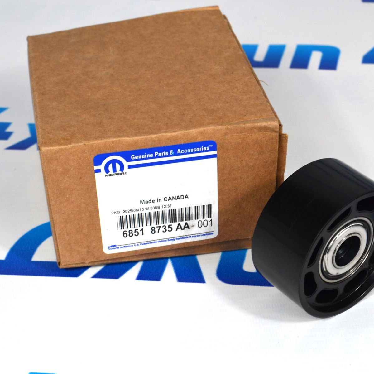 Ролик натяжителя ремня навесного оборудования Dodge Ram 1500 5.7 Hemi E-Torque (стальной/гладкий) 68518735AA