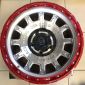 Диск колёсный 17х8,5 / ET -10 / 5x127 / 71.5 мм / SMF+Red Lip+chrome Rivets F1169